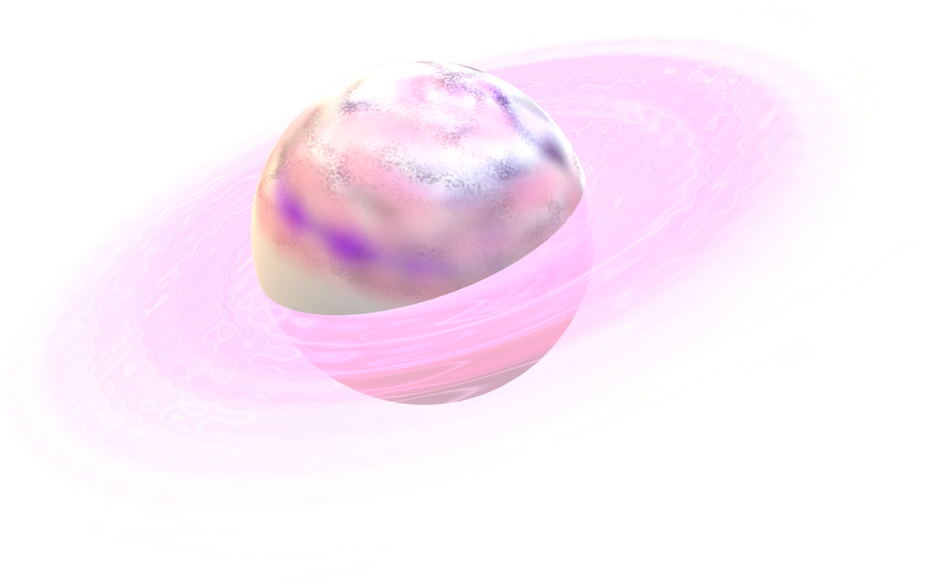 3d planet pink